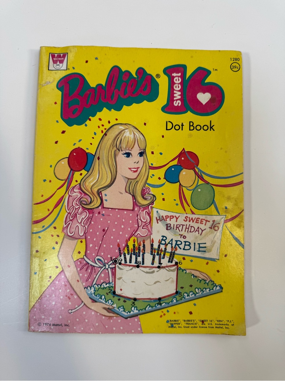 1974 Vintage Barbie’s Sweet 16 Dot Book - Coloring Book Mattel